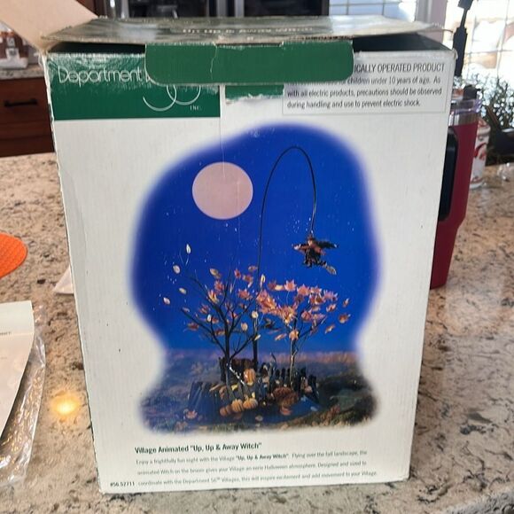 Dept.56 parts for Halloween Up, Up and Away Witch , does not turn - Picture 4 of 9